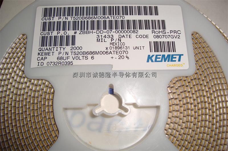 T520B686M006ATE070 68UF 6.3V 20% KEMET 貼片鉭電容 全系列供應-T520B686M006ATE070盡在買賣IC網